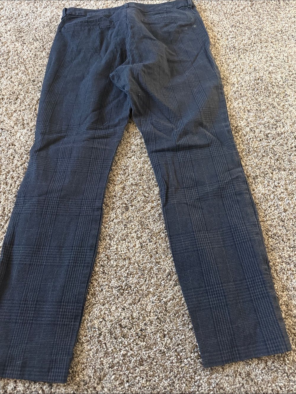 Old Navy Navy Plaid Cropped Straight Pants - Picture 4 of 4